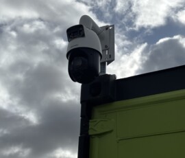 Hikvision TandemVu PTZ is a "two-in-one" security camera that pairs a fixed wide-angle lens with a high-speed zoom lens in a single unit.