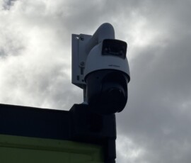 Hikvision TandemVu PTZ is a "two-in-one" security camera that pairs a fixed wide-angle lens with a high-speed zoom lens in a single unit.